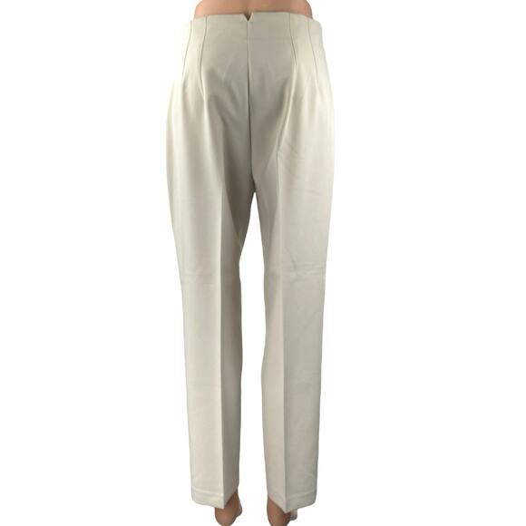 Zara Women's Beige Khaki Chino Pleated High Rise Trousers Dress Pants Size M - Picture 3 of 5